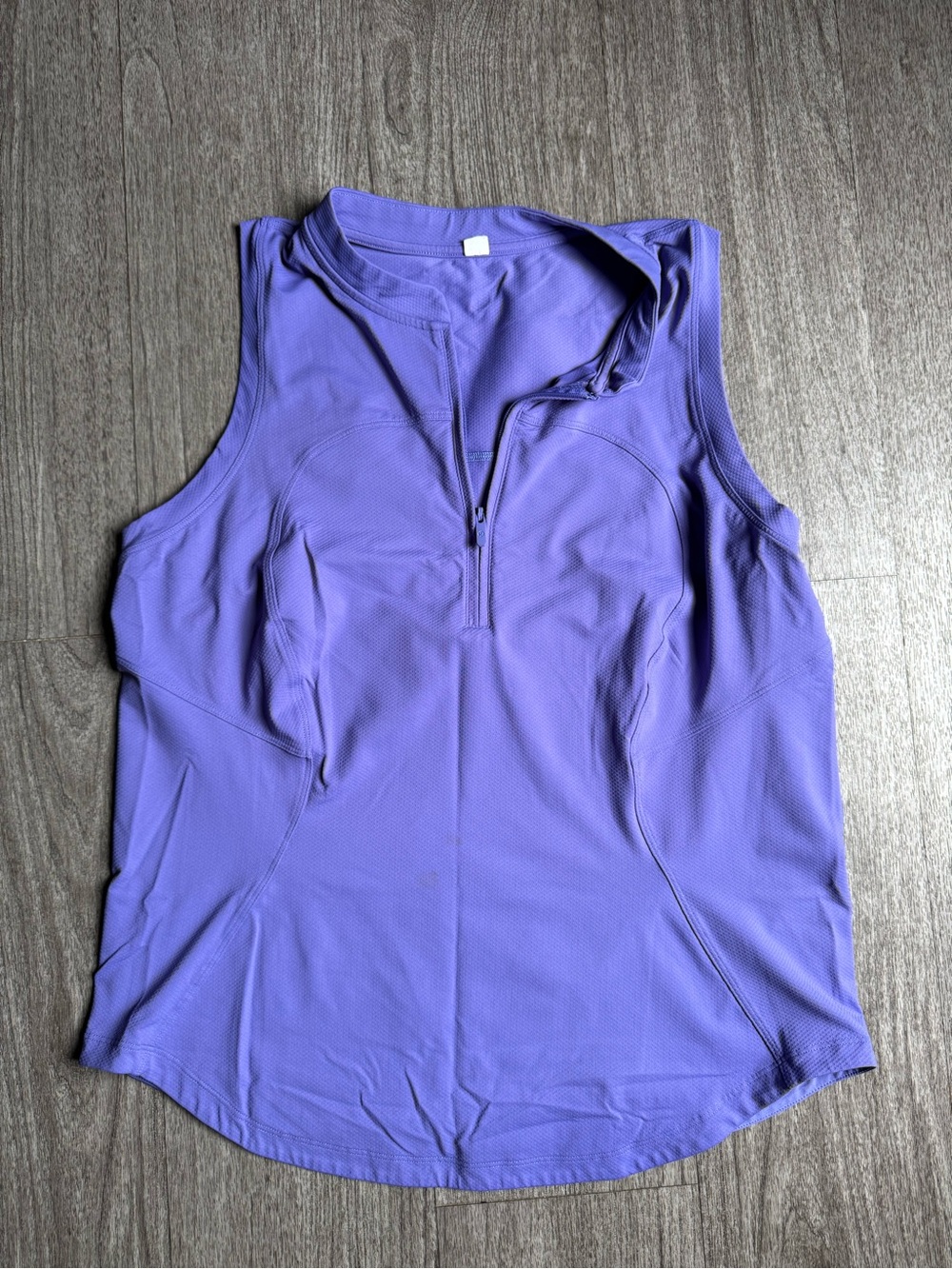 lululemon athletica Purple Half-Zip Sleeveless Tank
